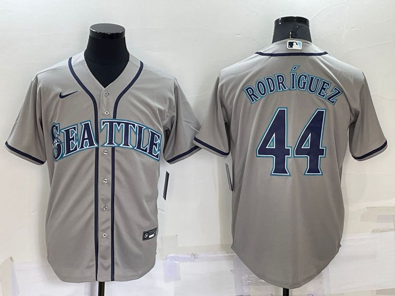 Men Seattle Mariners 44 Rodriguez Grey Game Nike 2022 MLB Jersey